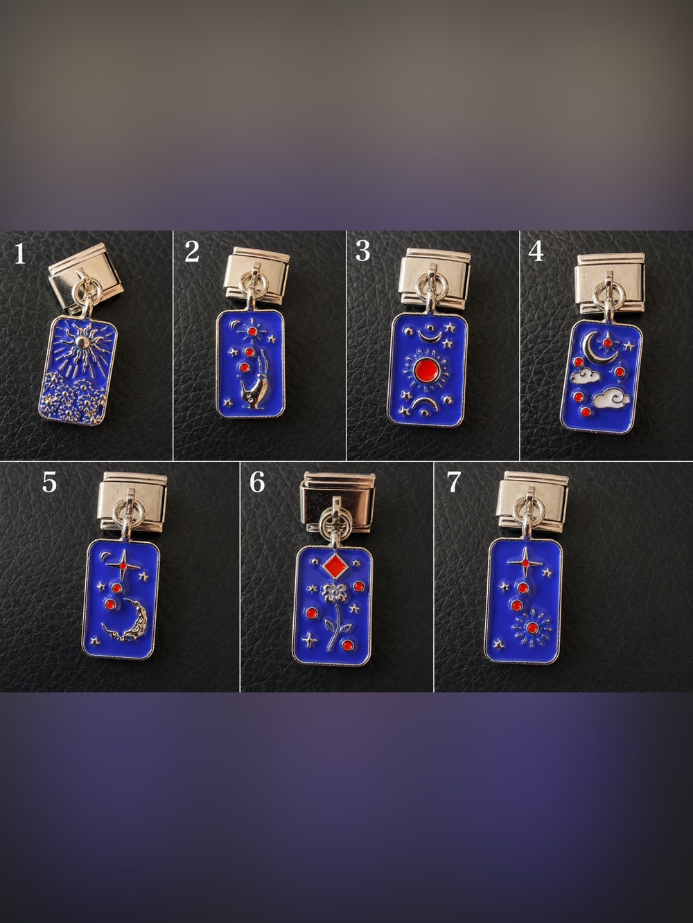 Celestial Italian Charm Dangles – Sun, Moon, Stars & Floral Charms